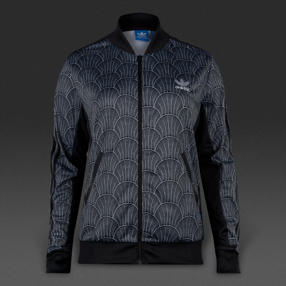 Adidas Originals Shell Tile AOP Superstar Track Top Black for Women